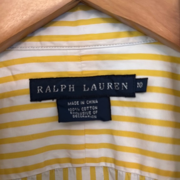 Ralph Lauren Yellow Casual Button Down Shirt - Picture 2 of 6